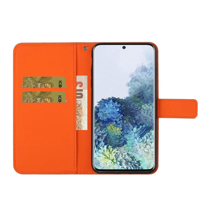 For Samsung Galaxy S20+ Ethnic Style Embossed Pattern Horizontal Flip Leather Case with Holder & Card Slots & Wallet & Lanyard(Orange)-garmade.com