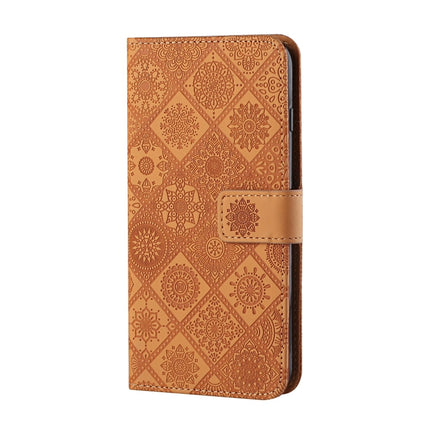 Ethnic Style Embossed Pattern Horizontal Flip Leather Case with Holder & Card Slots & Wallet & Lanyard For iPhone 6(Brown)-garmade.com