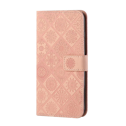 Ethnic Style Embossed Pattern Horizontal Flip Leather Case with Holder & Card Slots & Wallet & Lanyard For iPhone 6(Pink)-garmade.com