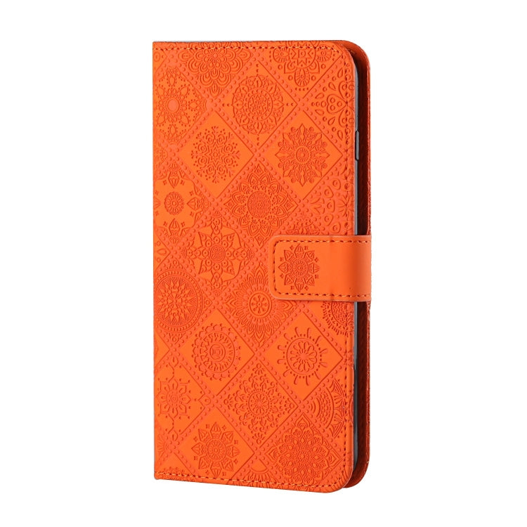 Ethnic Style Embossed Pattern Horizontal Flip Leather Case with Holder & Card Slots & Wallet & Lanyard For iPhone 6 Plus(Orange)-garmade.com