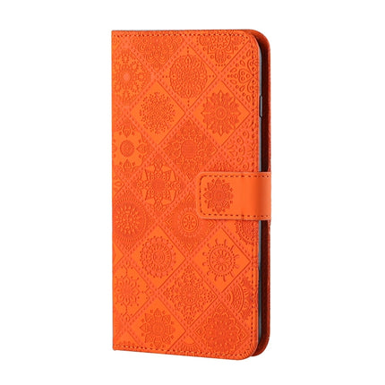 Ethnic Style Embossed Pattern Horizontal Flip Leather Case with Holder & Card Slots & Wallet & Lanyard For iPhone 6 Plus(Orange)-garmade.com