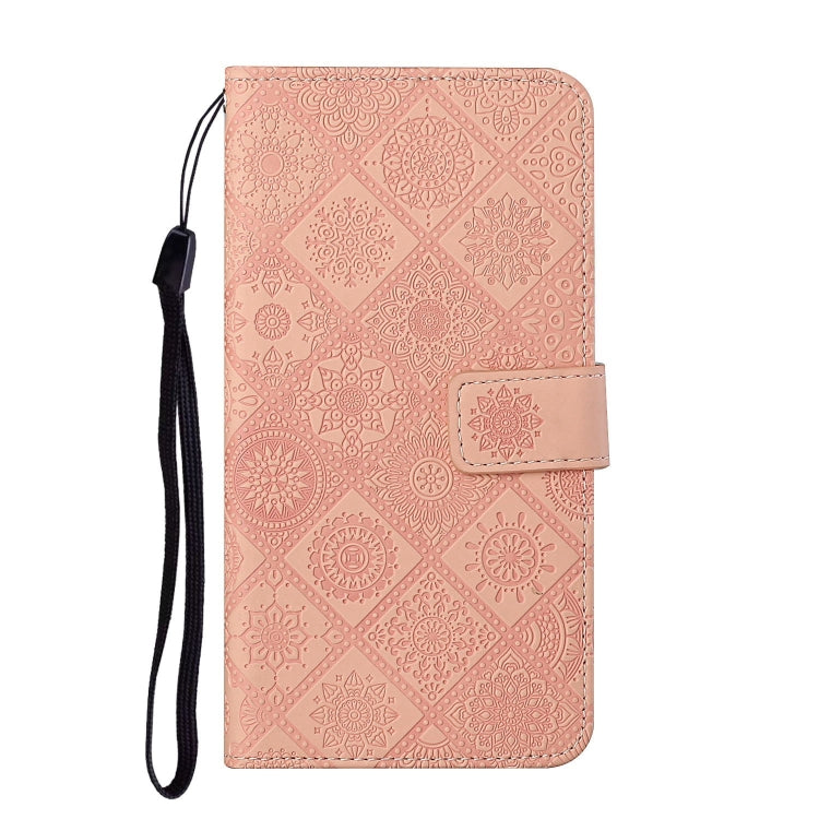 Ethnic Style Embossed Pattern Horizontal Flip Leather Case with Holder & Card Slots & Wallet & Lanyard For iPhone 11(Pink)-garmade.com