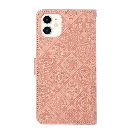 Ethnic Style Embossed Pattern Horizontal Flip Leather Case with Holder & Card Slots & Wallet & Lanyard For iPhone 11(Pink)-garmade.com