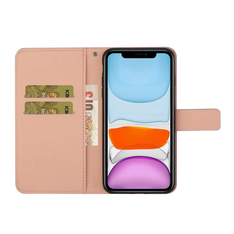 Ethnic Style Embossed Pattern Horizontal Flip Leather Case with Holder & Card Slots & Wallet & Lanyard For iPhone 11(Pink)-garmade.com