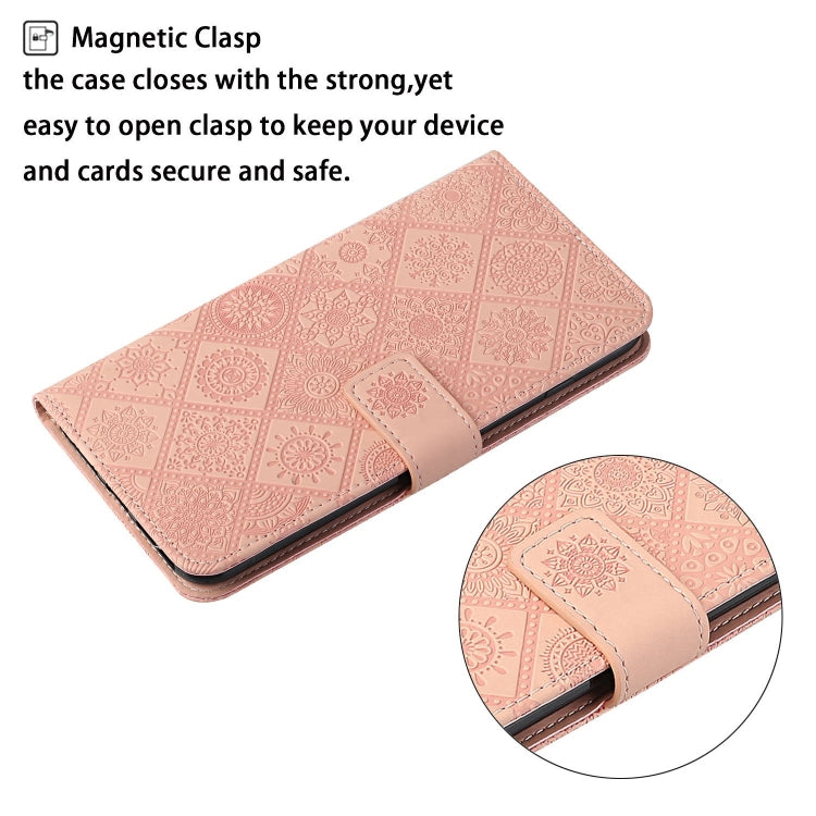Ethnic Style Embossed Pattern Horizontal Flip Leather Case with Holder & Card Slots & Wallet & Lanyard For iPhone 11(Pink)-garmade.com