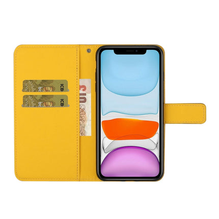 Ethnic Style Embossed Pattern Horizontal Flip Leather Case with Holder & Card Slots & Wallet & Lanyard For iPhone 11(Yellow)-garmade.com