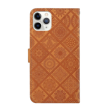 Ethnic Style Embossed Pattern Horizontal Flip Leather Case with Holder & Card Slots & Wallet & Lanyard For iPhone 11 Pro(Brown)-garmade.com