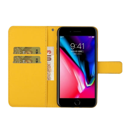 Ethnic Style Embossed Pattern Horizontal Flip Leather Case with Holder & Card Slots & Wallet & Lanyard For iPhone SE 2020 / 8 / 7(Yellow)-garmade.com