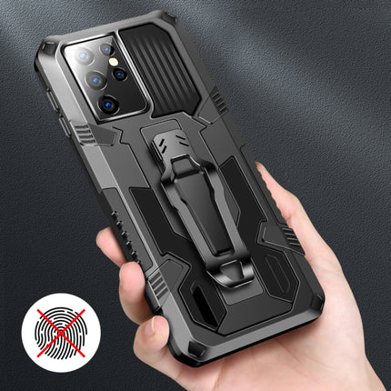 For Samsung Galaxy S21 Ultra 5G Machine Armor Warrior Shockproof PC + TPU Protective Case(Black)-garmade.com