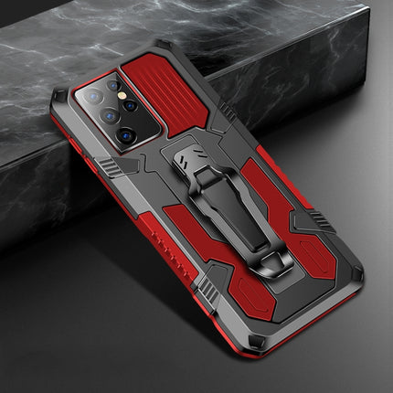 For Samsung Galaxy S21 Ultra 5G Machine Armor Warrior Shockproof PC + TPU Protective Case(Red)-garmade.com