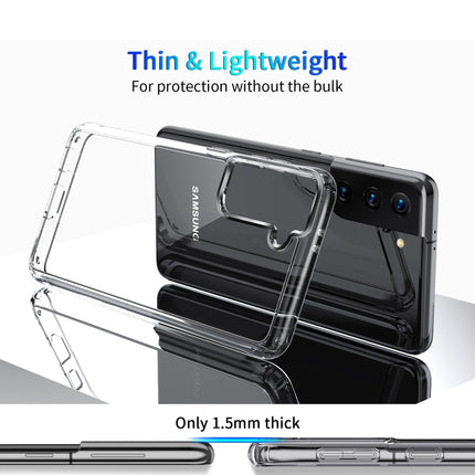 For Samsung Galaxy S21+ 5G Shockproof Thickening Acrylic Protective Case(Transparent)-garmade.com