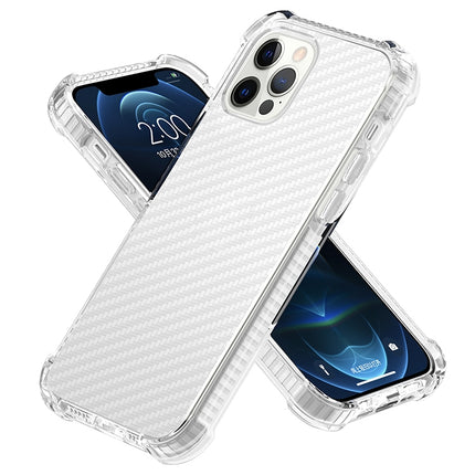 Carbon Fiber Acrylic Protective Case For iPhone 12 / 12 Pro(White)-garmade.com