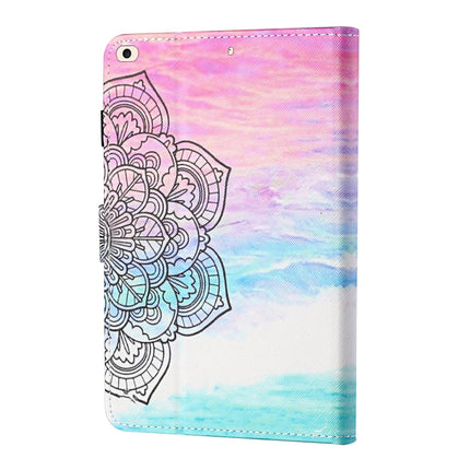 Coloured Drawing Stitching Horizontal Flip Leather Case with Holder & Card Slot & Sleep / Wake-up Function For iPad mini 5 / 4 / 3 / 2 / 1(Colorful Mandala)-garmade.com