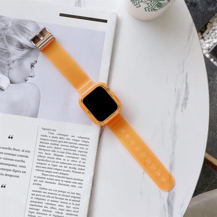 Candy Color Transparent TPU Watchband For Apple Watch Series 3 & 2 & 1 38mm(Orange)-garmade.com