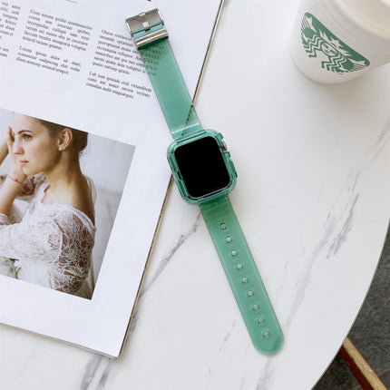 Candy Color Transparent TPU Watchband For Apple Watch Series 6 & SE & 5 & 4 40mm(Green)-garmade.com