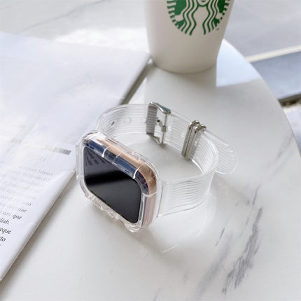 Candy Color Transparent TPU Watchband For Apple Watch Series 6 & SE & 5 & 4 40mm(Transparent)-garmade.com