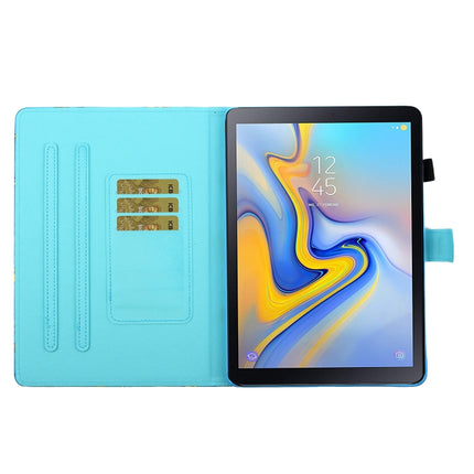 For Samsung Galaxy Tab A 10.5 T590/T595 Coloured Drawing Stitching Horizontal Flip Leather Case with Holder & Card Slot & Sleep / Wake-up Function(Colorful Elephant)-garmade.com