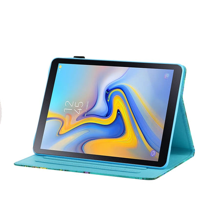 For Samsung Galaxy Tab A 10.5 T590/T595 Coloured Drawing Stitching Horizontal Flip Leather Case with Holder & Card Slot & Sleep / Wake-up Function(Colorful Butterflies)-garmade.com