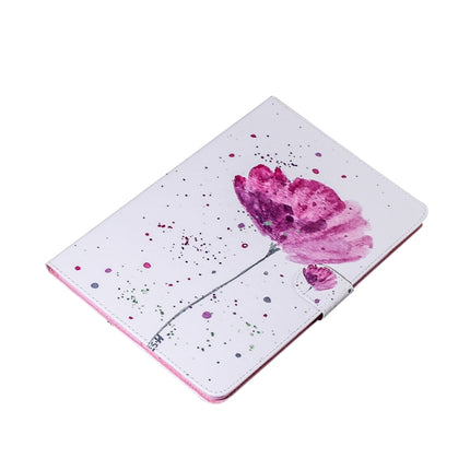 For Galaxy Tab S6 T860 / T865 3D Colored Drawing Horizontal Flip Leather Case with Holder & Card Slots & Wallet(Purple Orchid)-garmade.com