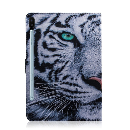 For Galaxy Tab S6 T860 / T865 3D Colored Drawing Horizontal Flip Leather Case with Holder & Card Slots & Wallet(Tiger)-garmade.com