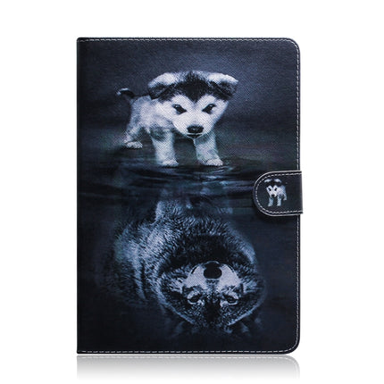 For Galaxy Tab S6 T860 / T865 3D Colored Drawing Horizontal Flip Leather Case with Holder & Card Slots & Wallet(Wolf and Dog)-garmade.com