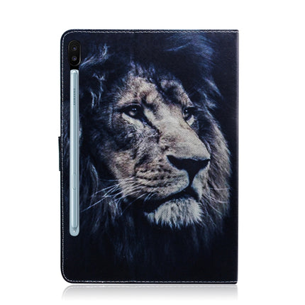 For Galaxy Tab S6 T860 / T865 3D Colored Drawing Horizontal Flip Leather Case with Holder & Card Slots & Wallet(Lion)-garmade.com