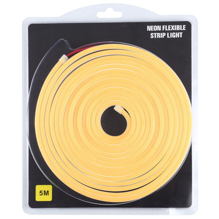 CJ-1206 12V 6A 5m IP65 Waterproof Silicone Neon LED Strip Light(Yellow)-garmade.com