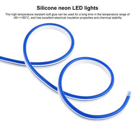 CJ-1206 12V 6A 5m IP65 Waterproof Silicone Neon LED Strip Light(Blue)-garmade.com