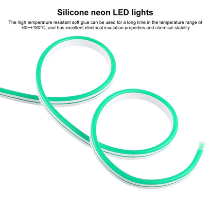 CJ-1206 12V 6A 5m IP65 Waterproof Silicone Neon LED Strip Light(Green)-garmade.com