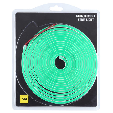 CJ-1206 12V 6A 5m IP65 Waterproof Silicone Neon LED Strip Light(Green)-garmade.com