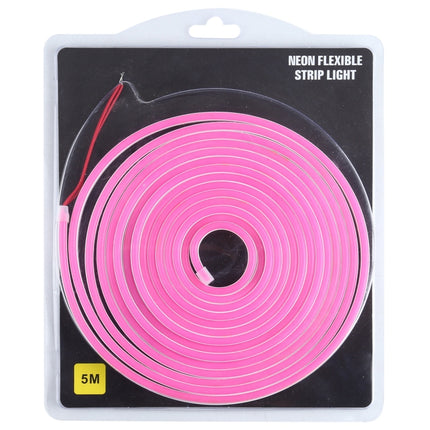 CJ-1206 12V 6A 5m IP65 Waterproof Silicone Neon LED Strip Light(Rose Red)-garmade.com