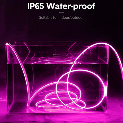 CJ-1206 12V 6A 5m IP65 Waterproof Silicone Neon LED Strip Light(Rose Red)-garmade.com