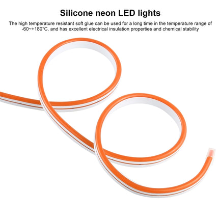 CJ-1206 12V 6A 5m IP65 Waterproof Silicone Neon LED Strip Light(Orange)-garmade.com