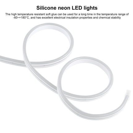 CJ-1206 12V 6A 5m IP65 Waterproof Silicone Neon LED Strip Light(White)-garmade.com