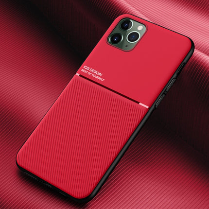 Classic Tilt Strip Grain Magnetic Shockproof PC + TPU Case For iPhone 11 Pro(Red)-garmade.com