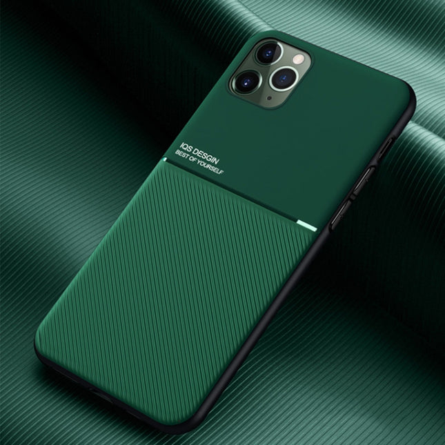 Classic Tilt Strip Grain Magnetic Shockproof PC + TPU Case For iPhone 11 Pro(Green)-garmade.com