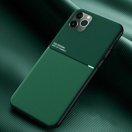 Classic Tilt Strip Grain Magnetic Shockproof PC + TPU Case For iPhone 11 Pro Max(Green)-garmade.com