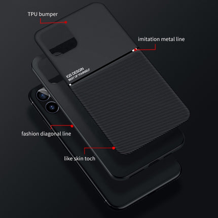 Classic Tilt Strip Grain Magnetic Shockproof PC + TPU Case For iPhone 12 mini(Black)-garmade.com