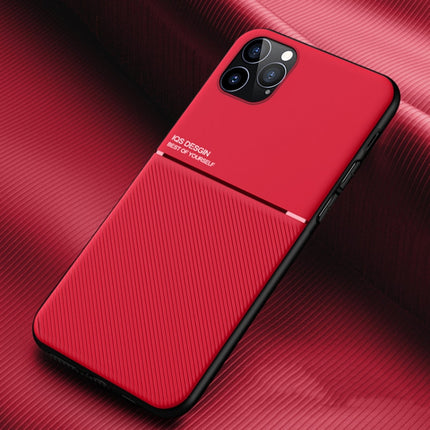 Classic Tilt Strip Grain Magnetic Shockproof PC + TPU Case For iPhone 12 / 12 Pro(Red)-garmade.com