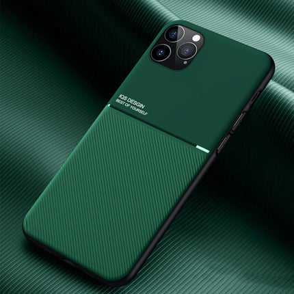 Classic Tilt Strip Grain Magnetic Shockproof PC + TPU Case For iPhone 12 Pro Max(Green)-garmade.com