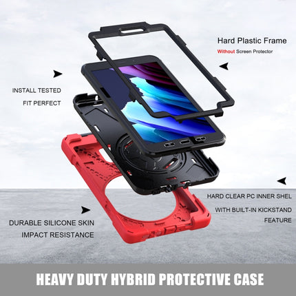 For Samsung Galaxy Tab active 3 T570 / T575 8.0 Shockproof Colorful Silicone + PC Protective Case with Holder & Shoulder Strap & Hand Strap(Red)-garmade.com