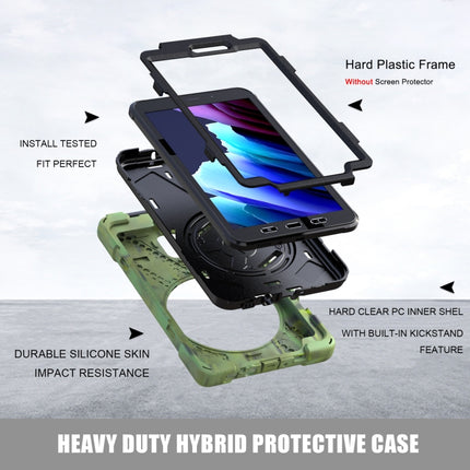 For Samsung Galaxy Tab active 3 T570 / T575 8.0 Shockproof Colorful Silicone + PC Protective Case with Holder & Shoulder Strap & Hand Strap(Camouflage)-garmade.com