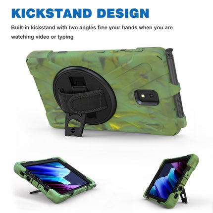 For Samsung Galaxy Tab active 3 T570 / T575 8.0 Shockproof Colorful Silicone + PC Protective Case with Holder & Shoulder Strap & Hand Strap(Camouflage)-garmade.com