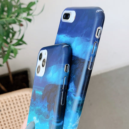 Water Stick Style Hard Protective Case For iPhone 12 / 12 Pro(Splash Ink Waves)-garmade.com