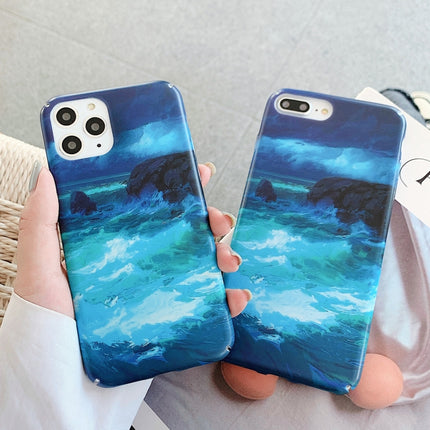 Water Stick Style Hard Protective Case For iPhone 12 / 12 Pro(Splash Ink Waves)-garmade.com