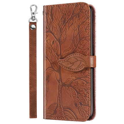 Life of Tree Embossing Pattern Horizontal Flip Leather Case with Holder & Card Slot & Wallet & Photo Frame & Lanyard For iPhone 6 Plus & 6s Plus(Brown)-garmade.com
