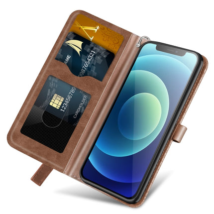 Life of Tree Embossing Pattern Horizontal Flip Leather Case with Holder & Card Slot & Wallet & Photo Frame & Lanyard For iPhone XS Max(Brown)-garmade.com