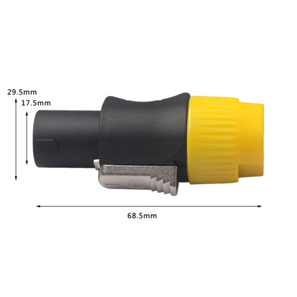 NL4FC 2221 4 Pin Plug Male Speaker Audio Connector(Yellow)-garmade.com
