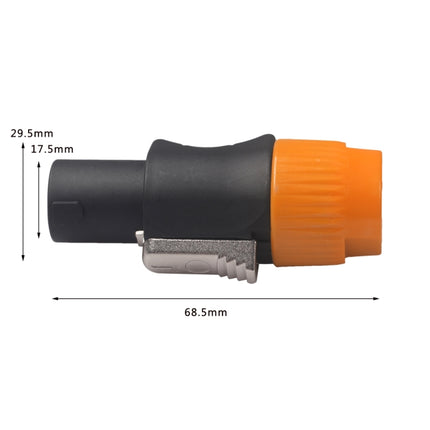 NL4FC 2221 4 Pin Plug Male Speaker Audio Connector(Orange)-garmade.com