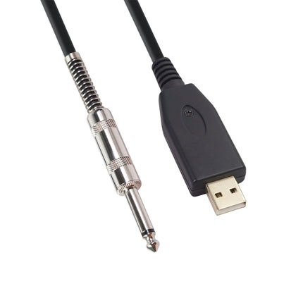 US48S USB to 6.35mm Electric Guitar Recording Cable, Cable Length:2m-garmade.com